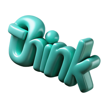 exceptional baroque Minimal, crisp edges THINK with a flat teal color with Scalable Design. professional png