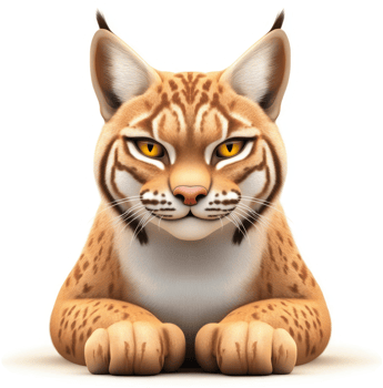 Expertly rendered illustration of a lynx. png