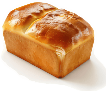 Golden, crusty loaf of artisan bread. png