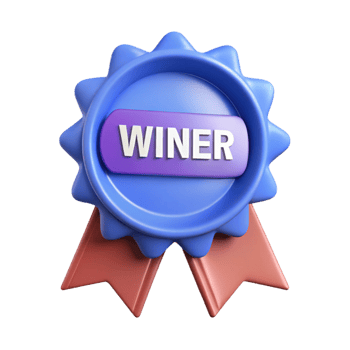 dramatic gorgeous Ribbon badge with the text Winner . Crisp edges, minimal, flat color with Scalable Design. genuine png