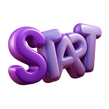 rare classic Minimal START in flat purple. Single-weight stroke with Scalable Design. refined png