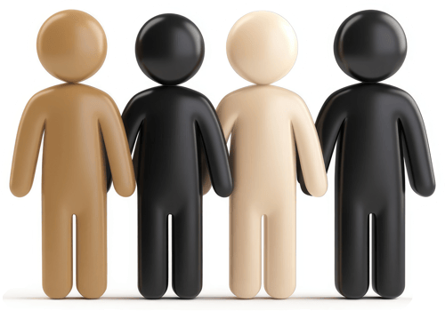Diverse group of people holding hands, symbolizing unity. png