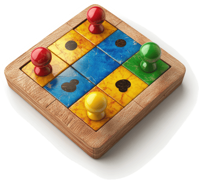 Colorful wooden puzzle game with pegs. png