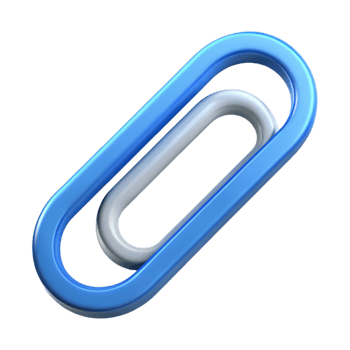 impressive ethereal tropical Isometric paperclip, minimal design, clean lines, with Scalable Design. top-tier png