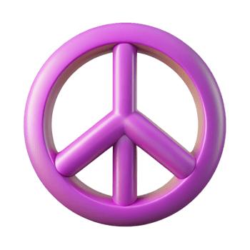 signature traditional A stylized peace sign. Crisp edges, single-weight stroke, minimal design with Scalable Design. original png