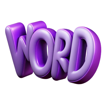 gorgeous elegant Clean lines, flat color WORD in violet. Crisp edges, with Scalable Design. 4K png