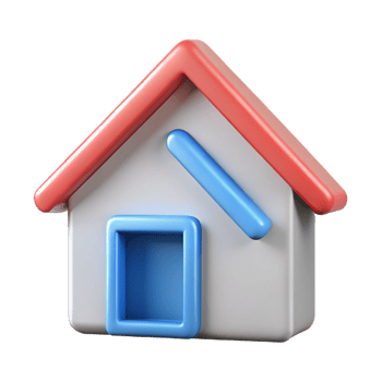 melancholic vibrant Single-weight stroke outline of a house. Flat color, crisp edges, with Scalable Design. original png