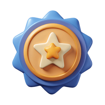 remarkable minimalist Circular badge with a stylized star. Clean lines, flat color, minimal design with Scalable Design. high resolution png