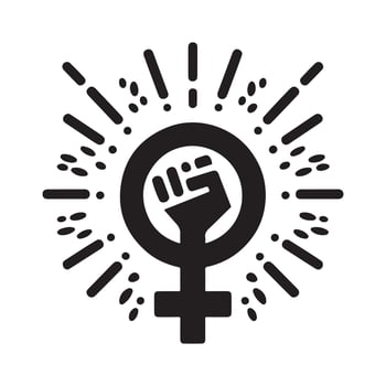 Female Empowerment Symbol Art vector