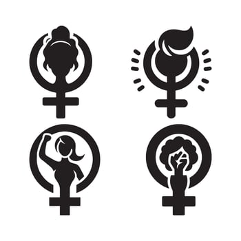 Feminism Symbol Equality Icon Pack vector
