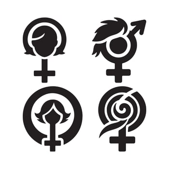 Feminist Symbol Icon Art vector