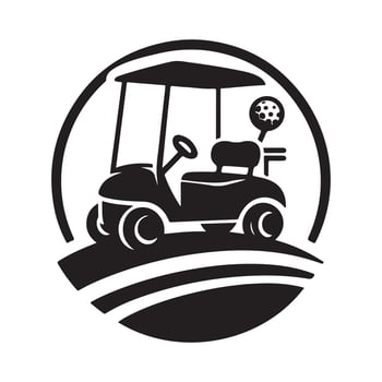 Utility Golf Cart Silhouette vector