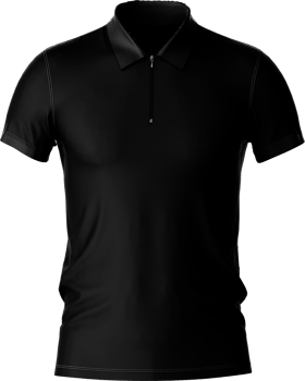 black polo shirt on transparent background png