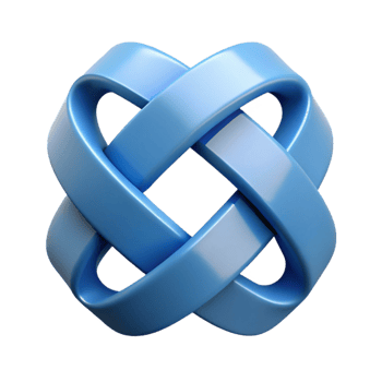inspired futuristic Interlaced ribbons, flat color, crisp edges, minimal design, with Scalable Design. crisp png