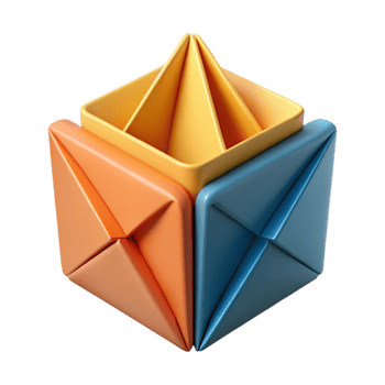 splendid coveted Folded paper effect, geometric, flat color, single-weight stroke with Scalable Design. png