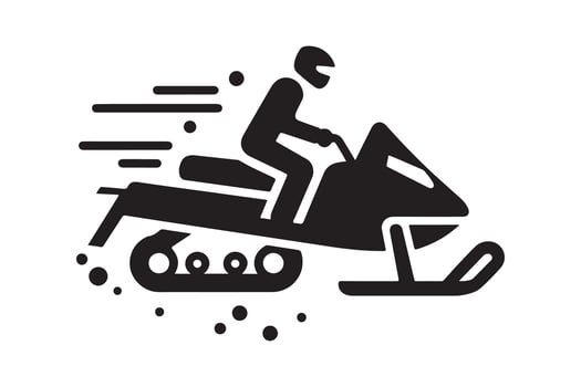 Winter sports snowmobile vector