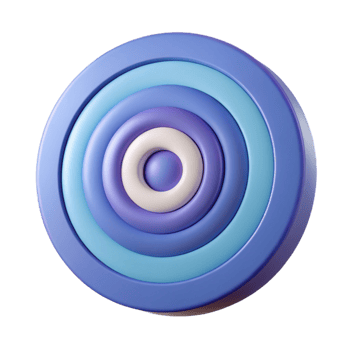 striking tranquil vintage Concentric circles, flat color, clean lines. Minimal, with Scalable Design. crisp png
