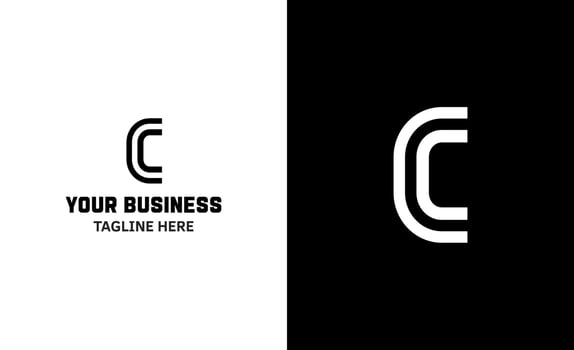 Letter C minimal logo. Icon mark design template vector