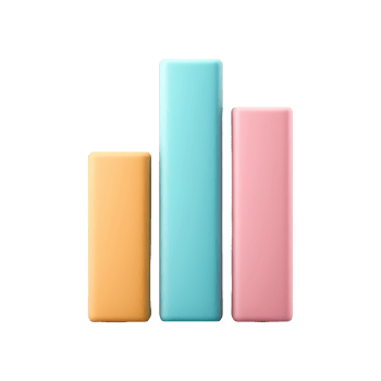 Aerial colorful bar graph infographic png