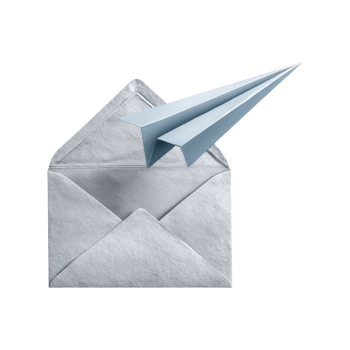Paper airplane flight modern space art png