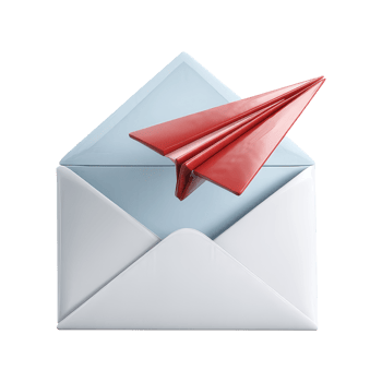 Mail delivery airplane in envelope png