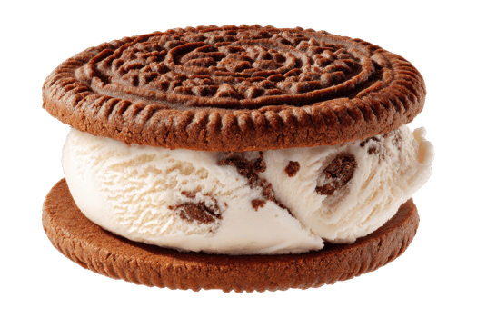 Delicious ice cream sandwich treat png