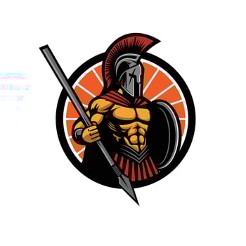 spartan warrior illustration vector