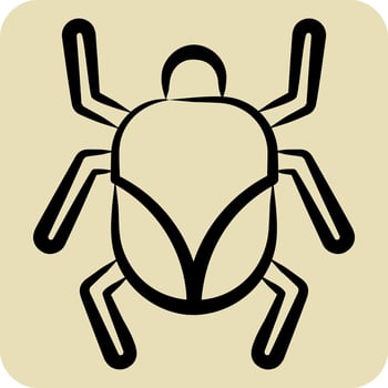 Icon Mite. related to Insects symbol. hand drawn style. design editable 1 vector