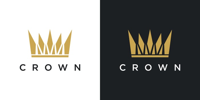 crown logo. Royal king icon design vector