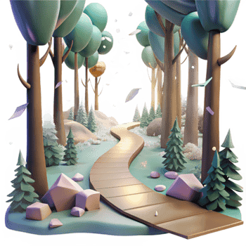 stunning abstract Forest Path at Dawn Transparent Background exclusive png