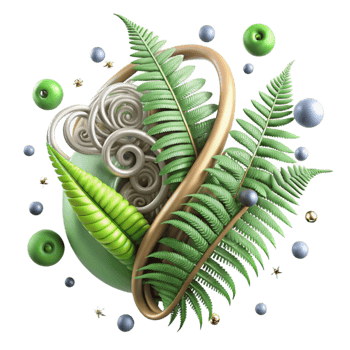 stunning contemporary Fern Fronds Unfurling Isolated premium png