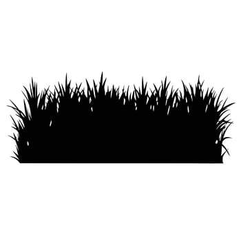 Grass Silhouette Border Illustration For Natural Design Elements And Decoration vector