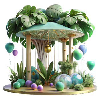 dramatic minimalist Diverse Rainforest Canopy Scene Transparent Element exclusive png