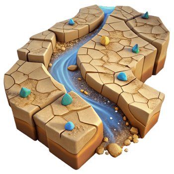 magnificent rustic Dry Riverbed with Cracks Detailed Texture Cutout exclusive png