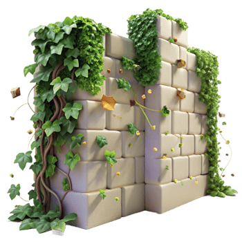 elegant modern English Ivy Climbing Wall Textured Transparent Background premium png