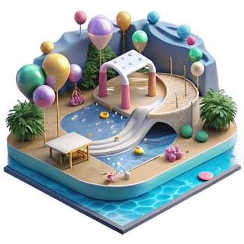vibrant classic Flooded Coastal Park Isolated Recreation Area Impact high quality png