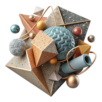 extraordinary contemporary Geometric Shape Collage Isolated Element png