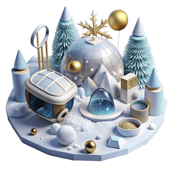 dramatic creative Exploring a Winter Wonderland in Vr Transparent exclusive png