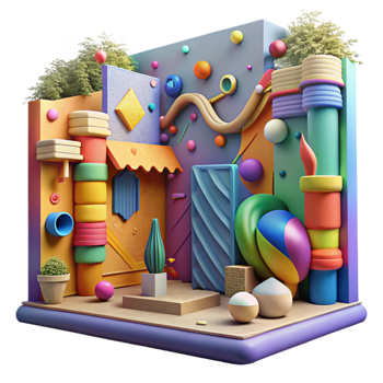 stunning classic Community Mural Vibrant Colors Street Art Cutout original png