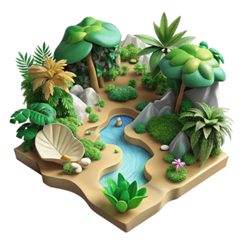 vibrant creative Biodiversity Hotspot Map Asia Transparent Background Lush Jungle original png