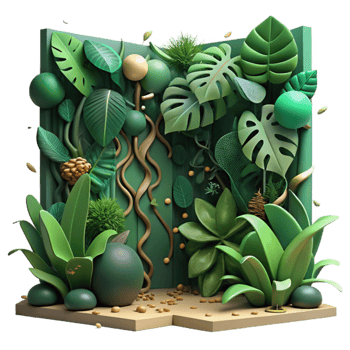 extraordinary traditional Dark Green Jungle Vines Cutout detailed png