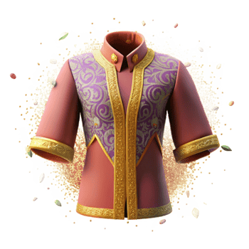 impressive creative Balinese Kebaya with Detailed Embroidery Isolated original png