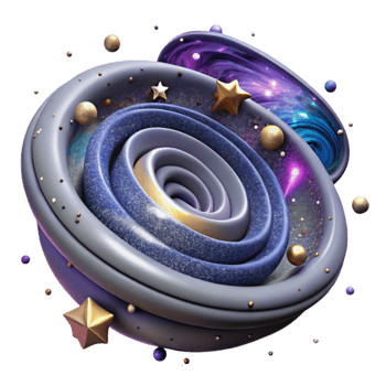extraordinary minimalist Galaxy Arms Spiral Cutout with Star Clusters high resolution png