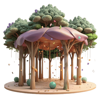 impressive traditional Forest Canopy at Dawn Transparent Background exclusive png