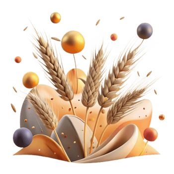 serene artistic Field of Wheat Swaying in Breeze Cutout high resolution png