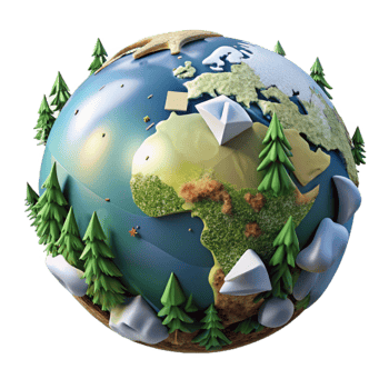 extraordinary classic Globe Showing Forest Coverage Cutout Element high quality png