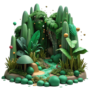 impressive classic Forest Undergrowth Lush Vegetation Cutout Dark Green genuine png