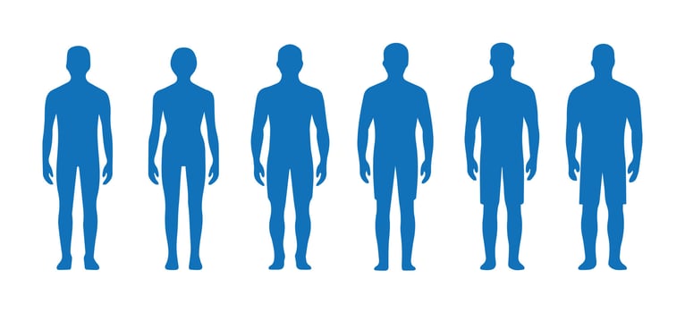 Flat User Silhouettes for HR Software vector