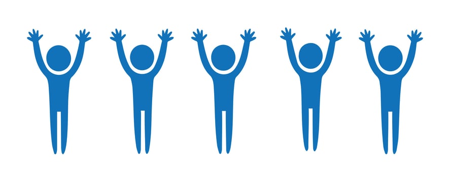 Staff Silhouette Icons for Office Visuals vector