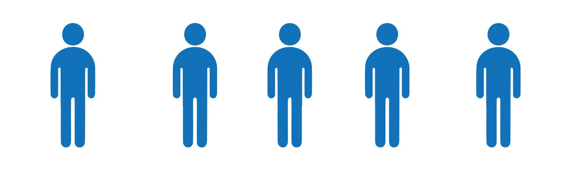 Flat Silhouettes for Workforce Metrics vector